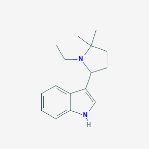 molecular formula C16H22N2 B101099 3-(1-ethyl-5,5-dimethylpyrrolidin-2-yl)-1H-indole CAS No. 19137-79-2