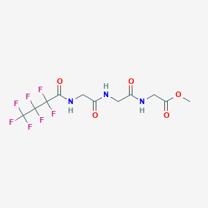 molecular formula C11H12F7N3O5 B101125 Glycine, N-[N-[N-(heptafluorobutyryl)glycyl]glycyl]-, methyl ester CAS No. 19444-87-2