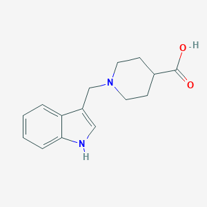 molecular formula C15H18N2O2 B010116 1-(1H-indol-3-ylmethyl)piperidine-4-carboxylic Acid CAS No. 100957-76-4