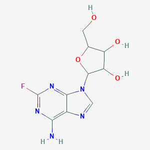 molecular formula C10H12FN5O4 B010117 2-(6-Amino-2-fluoropurin-9-yl)-5-(hydroxymethyl)oxolane-3,4-diol CAS No. 19768-92-4