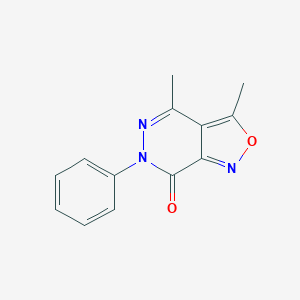molecular formula C13H11N3O2 B101170 ISOXAZOLO(3,4-d)PYRIDAZIN-7(6H)-ONE, 3,4-DIMETHYL-6-PHENYL- CAS No. 15911-15-6