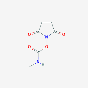 molecular formula C6H8N2O4 B101197 2,5-Dioxopyrrolidin-1-yl methylcarbamate CAS No. 18342-66-0