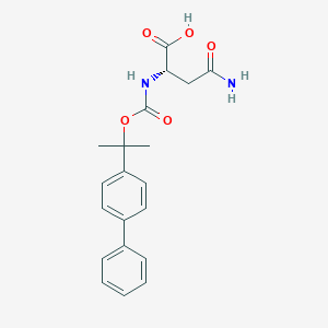 molecular formula C20H22N2O5 B101207 N2-[(1-[1,1'-biphenyl]-4-yl-1-methylethoxy)carbonyl]-L-asparagine CAS No. 18635-06-8