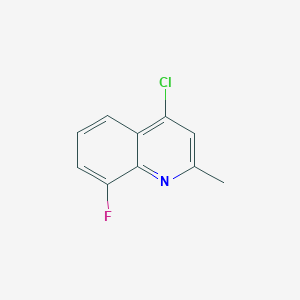 molecular formula C10H7ClFN B101216 4-Chloro-8-fluoro-2-methylquinoline CAS No. 18615-59-3