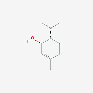 molecular formula C10H18O B101228 2-Cyclohexen-1-ol, 3-methyl-6-(1-methylethyl)-, (1R,6S)-rel- CAS No. 16721-38-3
