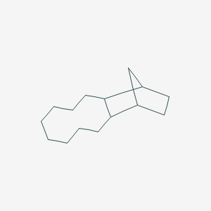 molecular formula C15H26 B101230 1,4-Methanobenzocyclodecene, tetradecahydro- CAS No. 16539-04-1
