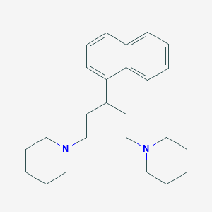 molecular formula C25H36N2 B101252 Piperidine, N,N'-(3-(1-naphthyl)-1,5-pentamethylene)di- CAS No. 18514-31-3