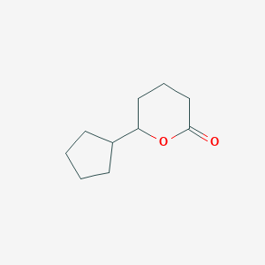molecular formula C10H16O2 B101300 6-Cyclopentyltetrahydro-2H-pyran-2-one CAS No. 16429-17-7