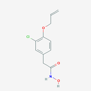 molecular formula C11H12ClNO3 B010131 Acetohydroxamic acid, 2-(4-allyloxy-3-chlorophenyl)- CAS No. 19623-05-3