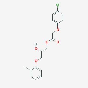 molecular formula C18H19ClO5 B101315 (p-Chlorophenoxy)acetic acid 2-hydroxy-3-(o-tolyloxy)propyl ester CAS No. 17753-06-9