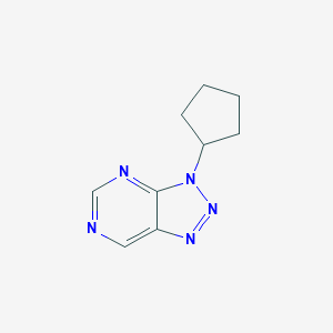 molecular formula C9H11N5 B101361 v-Triazolo[4,5-d]pyrimidine, (3H),3-cyclopentyl- CAS No. 17050-88-3