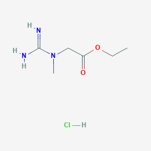 molecular formula C6H14ClN3O2 B101366 Ethyl 2-(1-methylguanidino)acetate hydrochloride CAS No. 15366-32-2