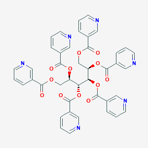 molecular formula C42H32N6O12 B101369 D-Mannitol hexanicotinate CAS No. 15596-27-7