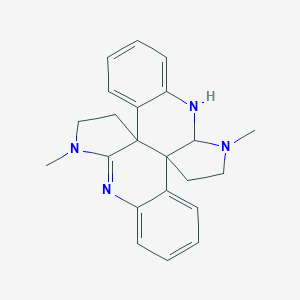 molecular formula C22H24N4 B101386 5H,13H-Dibenzo[c,h]dipyrrolo[3,2-e:3',2'-j][2,6]naphthyridine, 6,7,7a,8,14,15-hexahydro-7,15-dimethyl- CAS No. 16739-54-1