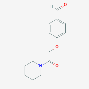 molecular formula C14H17NO3 B101404 4-(2-Oxo-2-(piperidin-1-yl)ethoxy)benzaldehyde CAS No. 17172-62-2