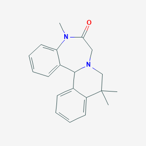 molecular formula C20H22N2O B101423 5,10,10-trimethyl-9,14b-dihydro-7H-isoquinolino[2,1-d][1,4]benzodiazepin-6-one CAS No. 17656-71-2
