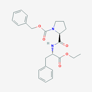 molecular formula C24H28N2O5 B101437 PHENYLMETHYL2-[(1-ETHOXY-1-OXO-3-PHENYLPROPAN-2-YL)CARBAMOYL]PYRROLIDINE-1-CARBOXYLATE CAS No. 18532-06-4