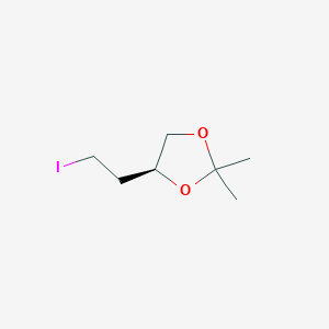 molecular formula C7H13IO2 B010146 (4S)-4-(2-iodoethyl)-2,2-dimethyl-1,3-dioxolane CAS No. 104596-85-2