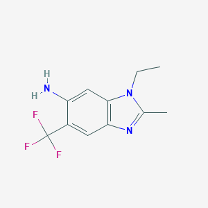 1H-Benzimidazol-6-amine, 1-ethyl-2-methyl-5-(trifluoromethyl)-