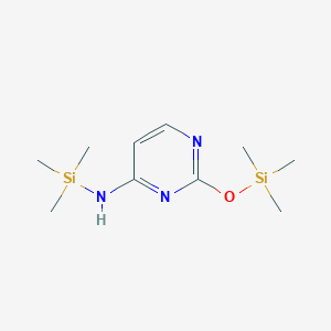 molecular formula C10H21N3OSi2 B101530 n-(trimethylsilyl)-2-[(trimethylsilyl)oxy]pyrimidin-4-amine CAS No. 18037-10-0