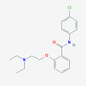molecular formula C19H23ClN2O2 B101531 p-Chlorodiethylamino ethoxy-benzanilide CAS No. 17822-71-8