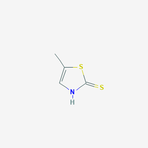molecular formula C4H5NS2 B101547 5-Methylthiazole-2(3H)-thione CAS No. 17626-82-3