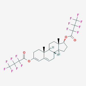 molecular formula C27H26F14O4 B101562 Androsta-3,5-diene-3,17alpha-diol, bis(heptafluorobutyrate) CAS No. 18072-22-5