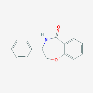 molecular formula C15H13NO2 B101564 3-phenyl-3,4-dihydro-2H-1,4-benzoxazepin-5-one CAS No. 18237-57-5