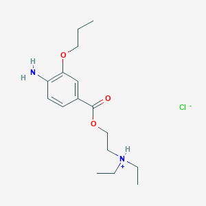 molecular formula C16H27ClN2O3 B010157 2-(diethylamino)ethyl 4-amino-3-propoxybenzoate;hydrochloride CAS No. 100311-12-4