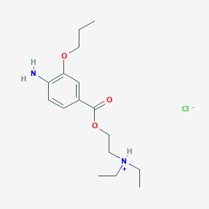 molecular formula C16H27ClN2O3 B010157 4-Amino-3-propoxybenzoic acid 2-(diethylamino)ethyl ester hydrochloride CAS No. 100311-12-4