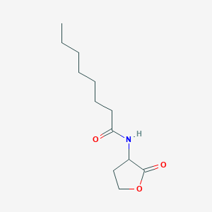 molecular formula C12H21NO3 B010158 N-(2-oxooxolan-3-yl)octanamide CAS No. 106983-30-6