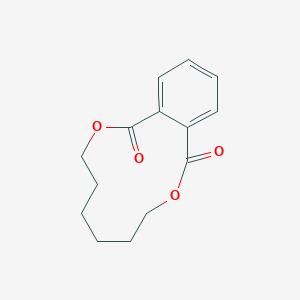 molecular formula C14H16O4 B101622 2,9-Benzodioxacyclododecin-1,10-dione, 3,4,5,6,7,8-hexahydro- CAS No. 16709-50-5