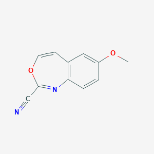 molecular formula C11H8N2O2 B101623 7-Methoxy-3,1-benzoxazepine-2-carbonitrile CAS No. 19062-88-5