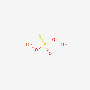 molecular formula Li2O3S2 B101625 Dilithium;dioxido-oxo-sulfanylidene-lambda6-sulfane CAS No. 16992-28-2