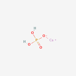 molecular formula CsH2PO4<br>CsH2O4P B101643 Caesium dihydrogen phosphate CAS No. 18649-05-3