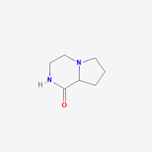 molecular formula C7H12N2O B101660 六氢吡咯并[1,2-a]吡嗪-1(2H)-酮 CAS No. 16620-61-4