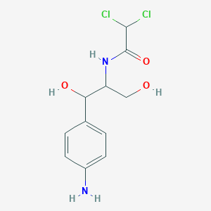 molecular formula C11H14Cl2N2O3 B101669 N-[1-(4-aminophenyl)-1,3-dihydroxypropan-2-yl]-2,2-dichloroacetamide CAS No. 17364-04-4