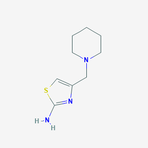molecular formula C9H15N3S B101678 4-(Piperidin-1-ylmethyl)thiazol-2-amine CAS No. 17386-10-6