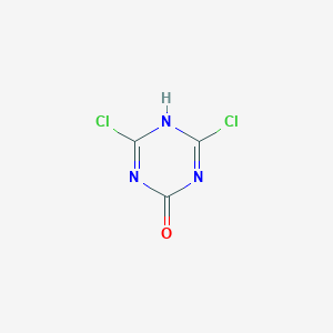 molecular formula C3HCl2N3O B101684 4,6-Dichloro-1,3,5-triazin-2(1H)-one CAS No. 15791-08-9