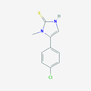 molecular formula C10H9ClN2S B101689 5-(4-chlorophenyl)-1-methyl-1H-imidazole-2-thiol CAS No. 17452-31-2