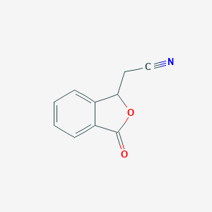 molecular formula C10H7NO2 B101690 (3-Oxo-1,3-dihydro-isobenzofuran-1-YL)-acetonitrile CAS No. 18327-98-5