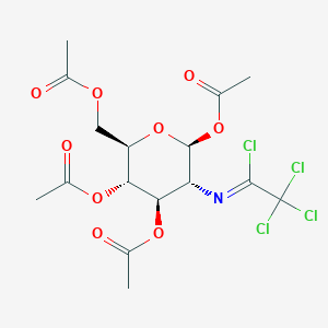 molecular formula C16H19Cl4NO9 B101692 beta-D-Glucopyranose, 2-deoxy-2-[(tetrachloroethylidene)amino]-, 1,3,4,6-tetraacetate CAS No. 18422-35-0
