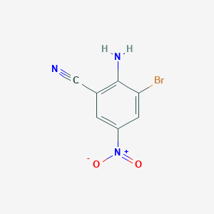molecular formula C7H4BrN3O2 B101693 2-Amino-3-bromo-5-nitrobenzonitrile CAS No. 17601-94-4