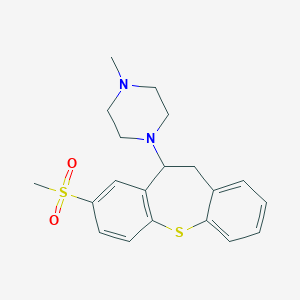 molecular formula C20H24N2O2S2 B101712 1-Methyl-4-(3-methylsulfonyl-5,6-dihydrobenzo[b][1]benzothiepin-5-yl)piperazine CAS No. 16185-12-9