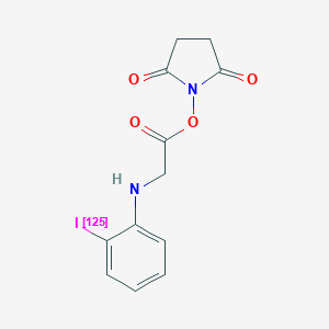 molecular formula C12H11IN2O4 B010172 Hippuran N-hydroxysuccinimide ester CAS No. 109032-43-1