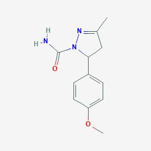 3-(4-Methoxyphenyl)-5-methyl-3,4-dihydropyrazole-2-carboxamide