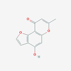 molecular formula C12H8O4 B101735 4-Hydroxy-7-methylfuro[2,3-f]chromen-9-one CAS No. 17226-77-6
