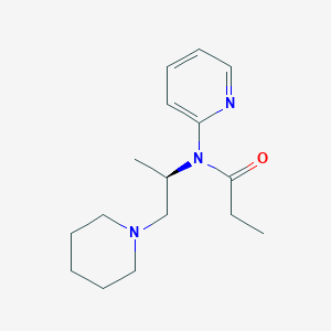 molecular formula C16H25N3O B101739 (R)-N-(1-Methyl-2-piperidinoethyl)-N-2-pyridylpropionamide CAS No. 16571-86-1