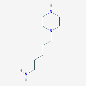 molecular formula C9H21N3 B101747 5-(Piperazin-1-yl)pentan-1-amine CAS No. 17096-75-2