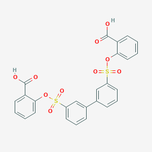 Biphenyl-5,5'-disulfonic acid, bis(salicylate)